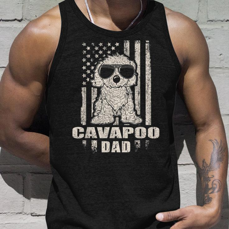 Cavapoo Dad Cool Vintage Retro Proud American Unisex Tank Top Gifts for Him