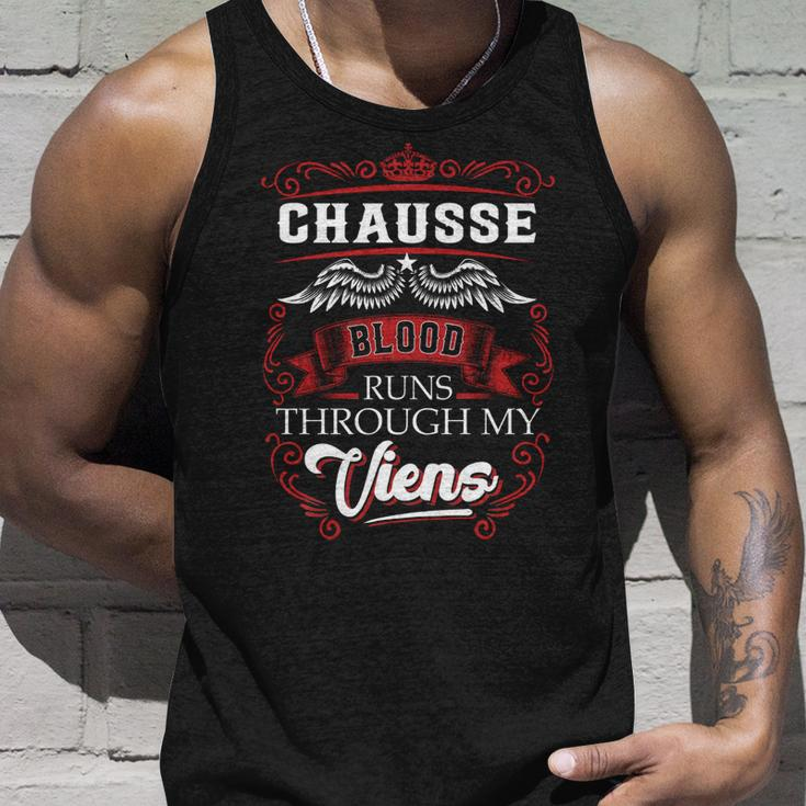 Chausse Blood Runs Through My Veins Unisex Tank Top Gifts for Him