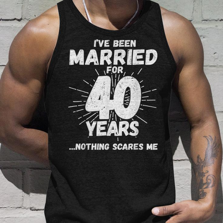 Couples Married 40 Years - Funny 40Th Wedding Anniversary Unisex Tank Top Gifts for Him
