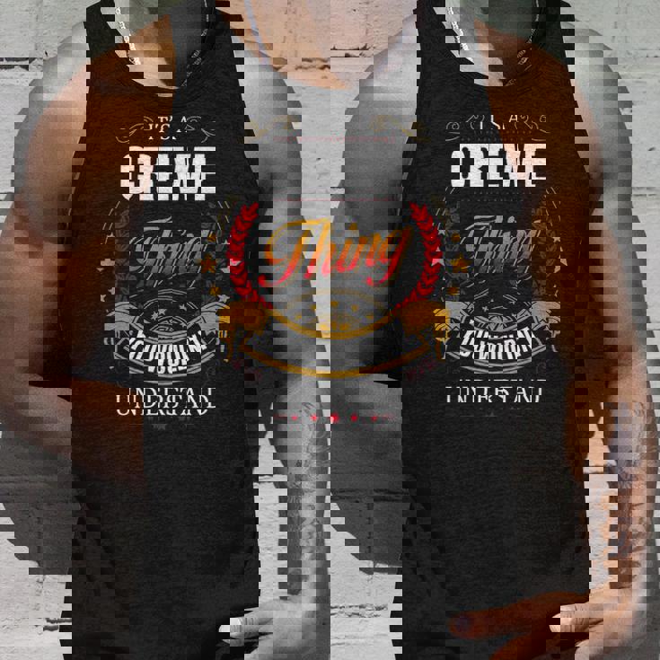 Crewe Family Crest Crewe Crewe Clothing CreweCrewe T Gifts For The Crewe Unisex Tank Top Gifts for Him