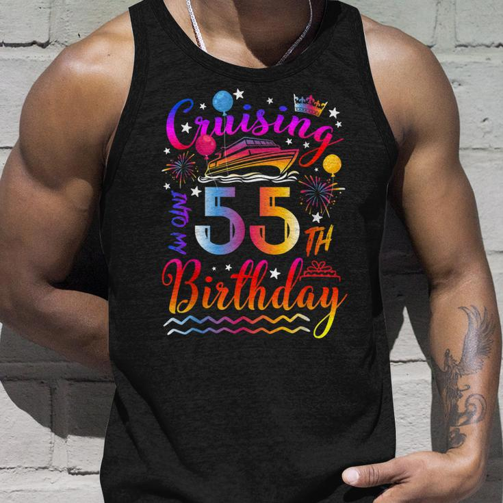 Cruising Into My 55 Year Old Bday Cruise 55Th Birthday Squad Unisex Tank Top Gifts for Him