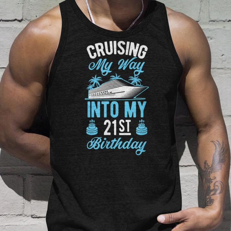 Cruising My Way Into My 21St Birthday Party Supply Vacation Unisex Tank Top Gifts for Him