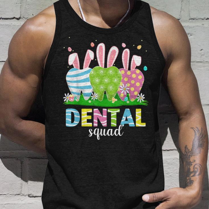 Cute Dentist Tooth Bunny Easter Eggs Dental Squad Easter Unisex Tank Top Gifts for Him