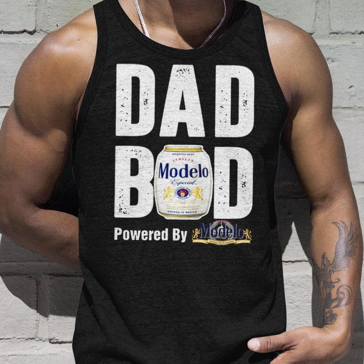 Dad Bod Powered By Modelo Especial Unisex Tank Top Gifts for Him