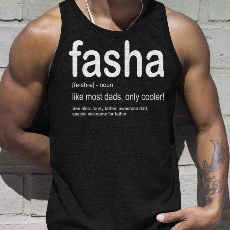 Dad Fasha Fathers Day Gift For Dads From Kids Unisex Tank Top Gifts for Him