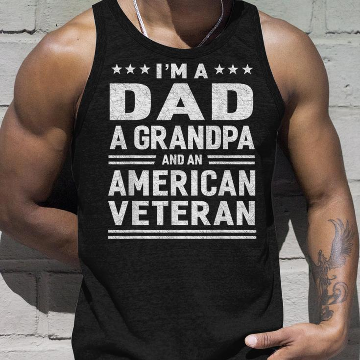 Dad Grandpa American Veteran Vintage Top Mens Gift Unisex Tank Top Gifts for Him