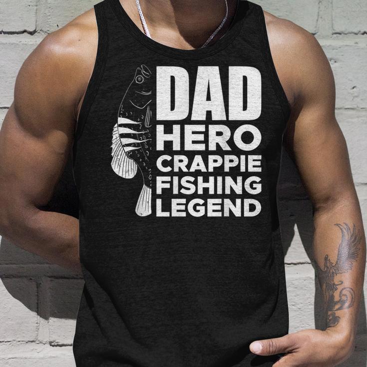 Dad Hero Crappie Fishing Legend Vatertag Tank Top Geschenke für Ihn