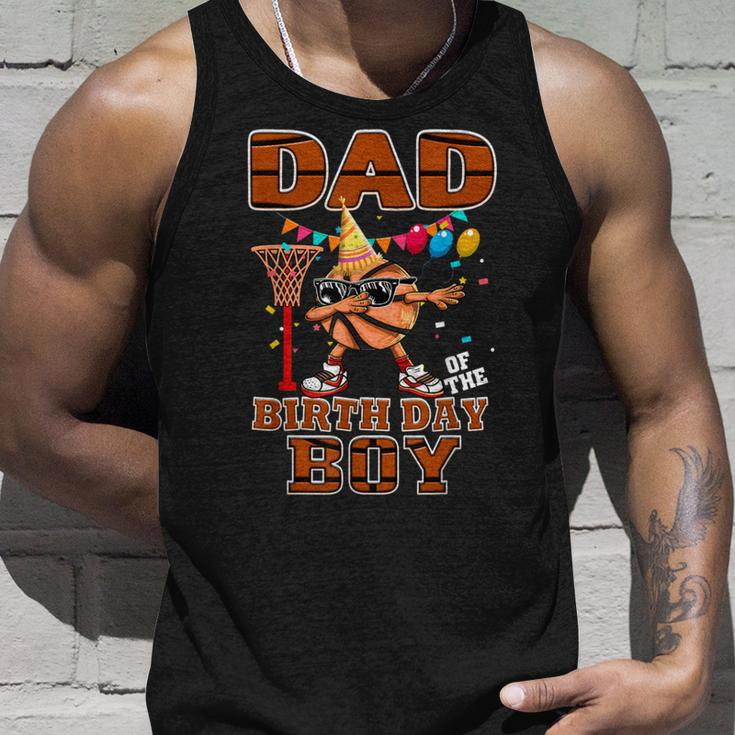 Dad Of Birthday Baller Basketball Tee Gift For Boys Kids Unisex Tank Top Gifts for Him