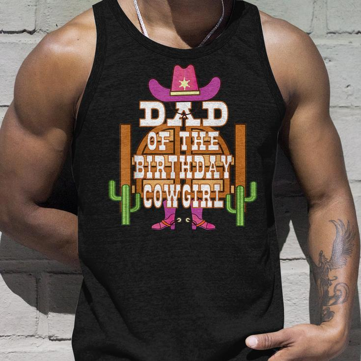 Dad Of The Birthday Cowgirl Kids Rodeo Party B-Day Unisex Tank Top Gifts for Him