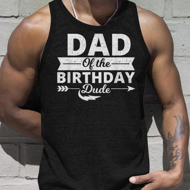 Dad Of The Birthday Dude Party B-Day Boy Proud Birthday Unisex Tank Top Gifts for Him