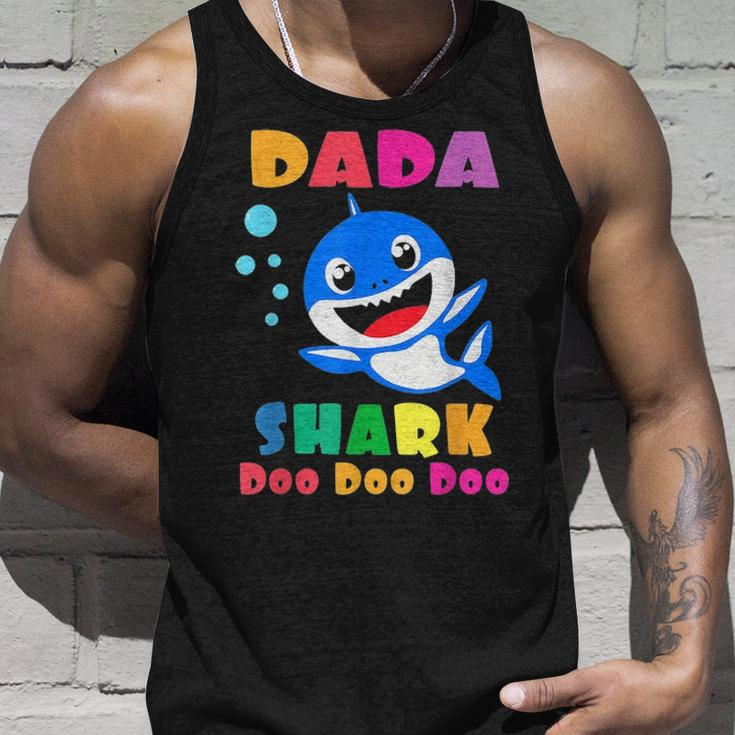 Dada Shark Funny Fathers Day Gift For Mens Dad Unisex Tank Top Gifts for Him