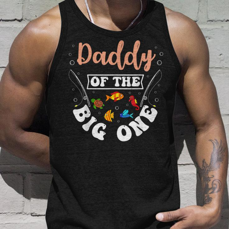 Daddy Of The Big One Fishing Birthday Party Bday Celebration Tank Top Gifts for Him