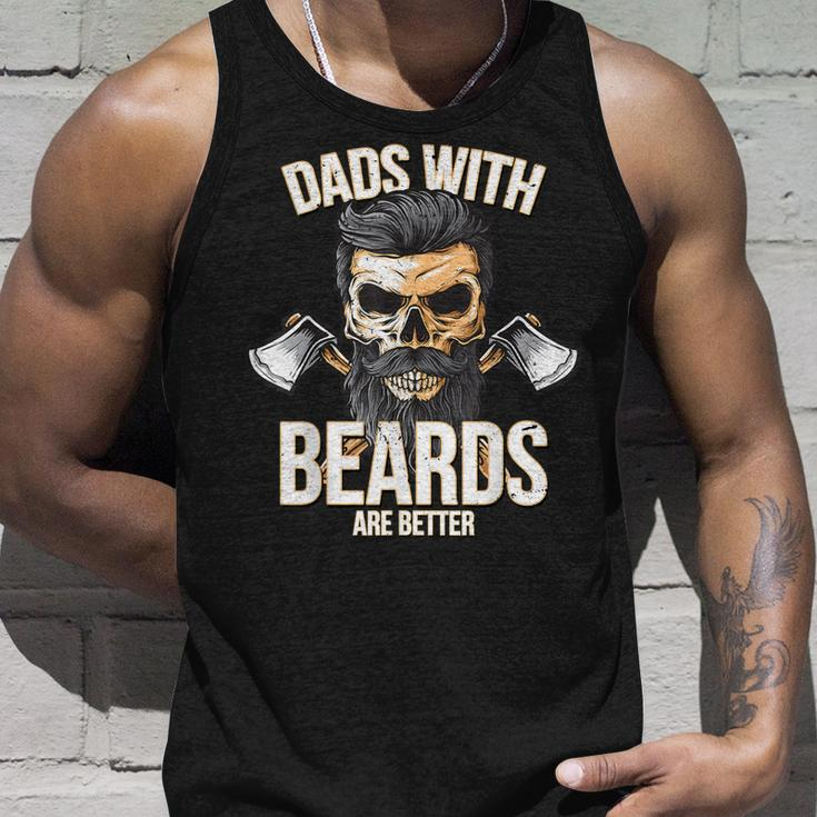 Dads With Beards Are BetterNew Daddy Gift For Men Unisex Tank Top Gifts for Him