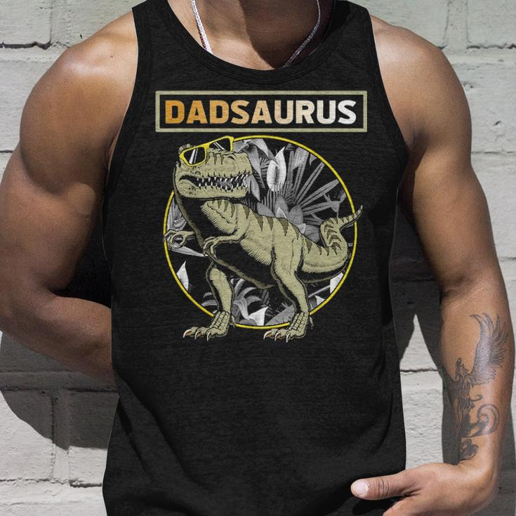 Dadsaurus Dad Dinosaur Fathers Day Gift Unisex Tank Top Gifts for Him