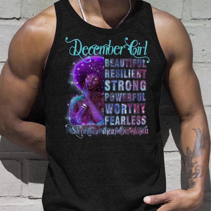 December Queen Beautiful Resilient Strong Powerful Worthy Fearless Stronger Than The Storm Unisex Tank Top Gifts for Him