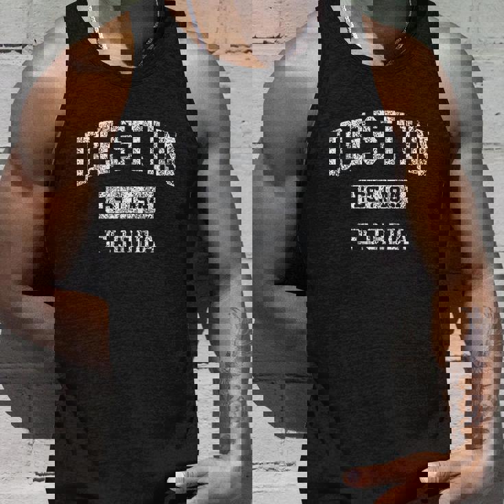 Destin Florida Fl Vintage Established Sports Design Men Women Tank Top Graphic Print Unisex Gifts for Him
