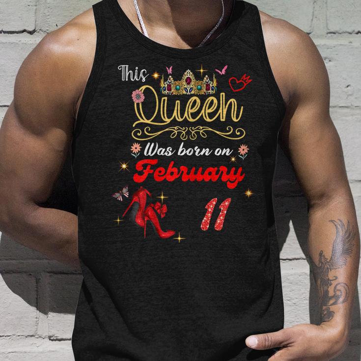 Diese Königin Wurde Am 11 Februar Geboren Geburtstag Frauen Tank Top Geschenke für Ihn