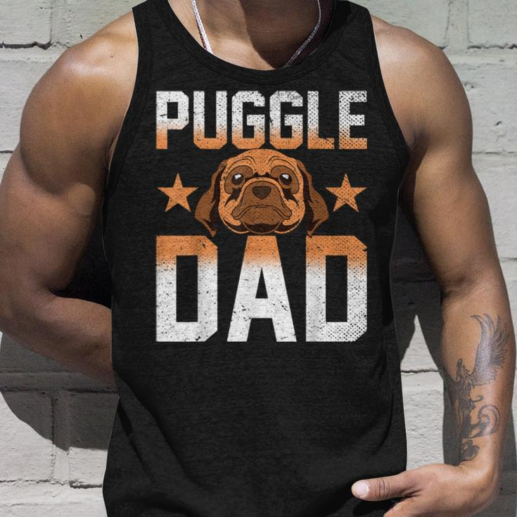 Mens Dog Lover Fathers Day Puggle Dad Pet Owner Animal Puggle Tank Top Gifts for Him