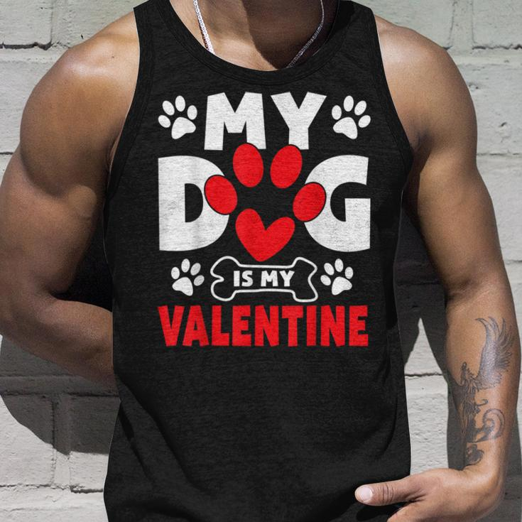 Dogs Dad Mom Valentines Day Gifts My Dog Is My Valentine Unisex Tank Top Gifts for Him