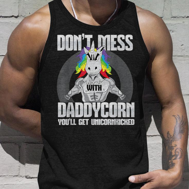 DonMess With Daddycorn I Dad Father Fitness Tank Top Gifts for Him