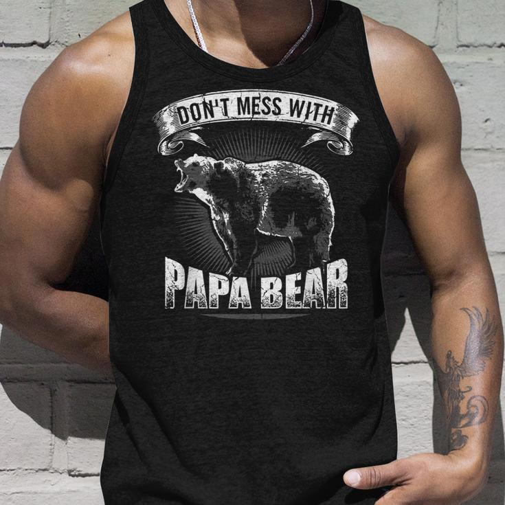 Dont Mess With Papa Bear Dad Camping Grizzly Camper Camp Unisex Tank Top Gifts for Him