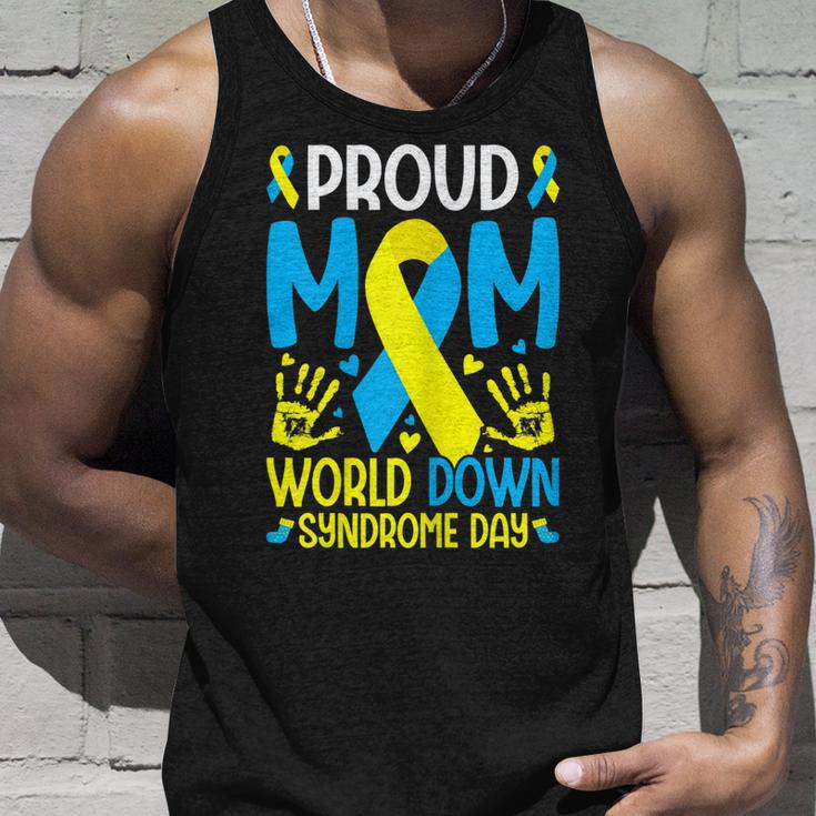 Womens Down Syndrome Mom Ribbon World Down Syndrome Awareness Day Tank Top Gifts for Him