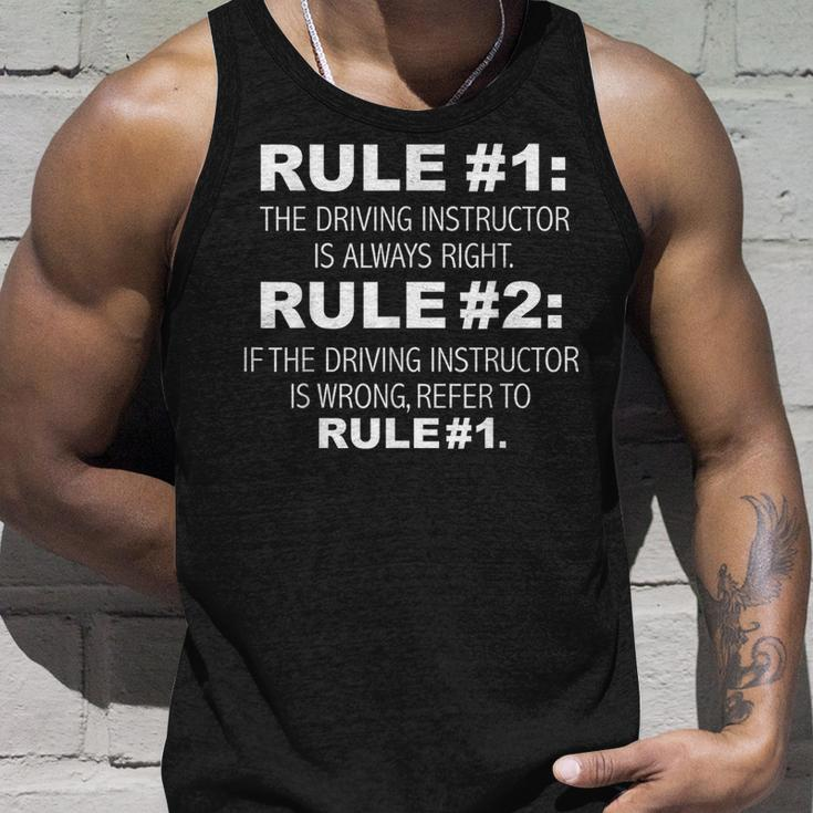 Driving Instructor Is Always Right Funny Driver Education Unisex Tank Top Gifts for Him