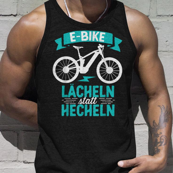 E Bike Lächeln Statt Hecheln Fahrradfahrer Mountainbike Tank Top Geschenke für Ihn
