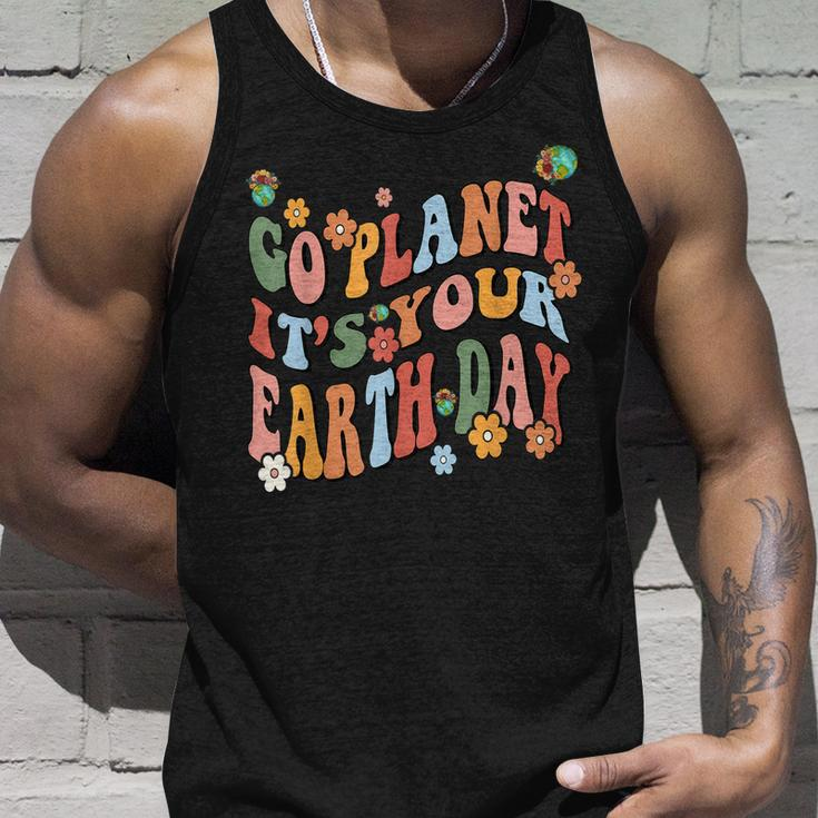 Earth Day 2023 Go Planet Its Your Earth Day Cute Groovy Unisex Tank Top Gifts for Him