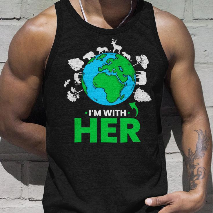 Earth Day Im With Her Mother Earth World Environmental Unisex Tank Top Gifts for Him