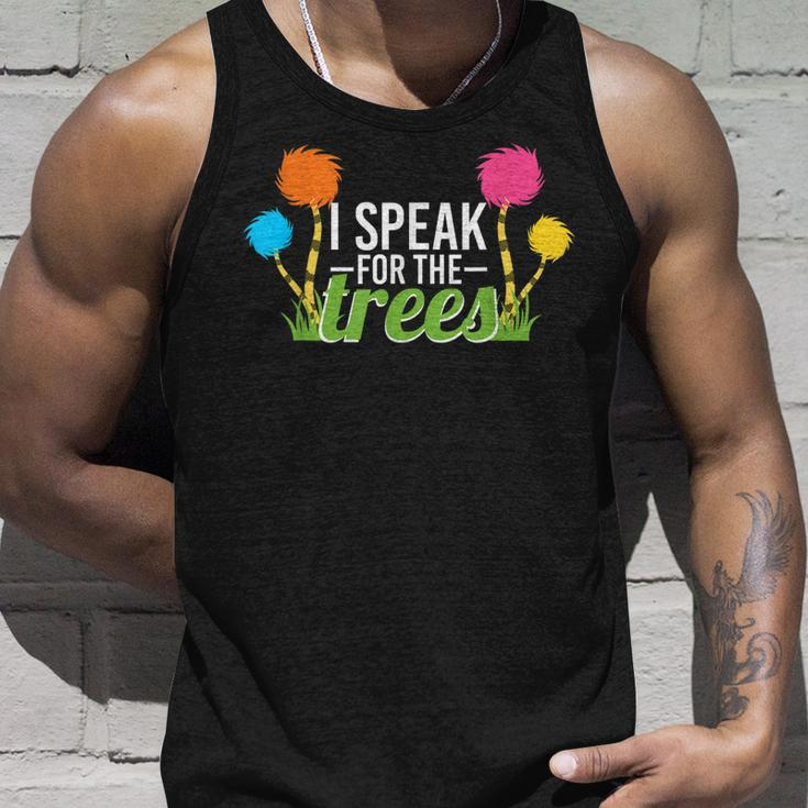 Earth Day Nature Lover Design Speak For The Trees Unisex Tank Top Gifts for Him