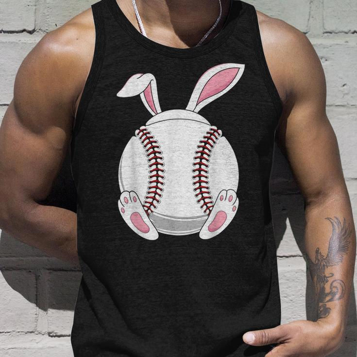 Easter Bunny Baseball - Funny Easter Baseball Rabbit Ears Unisex Tank Top Gifts for Him