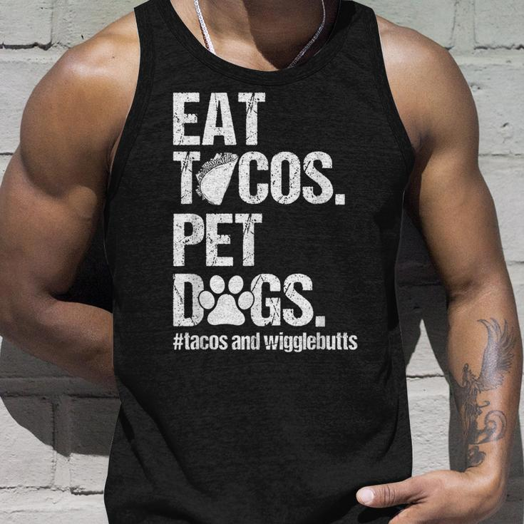 Eat Tacos Pet Dogs Tacos And Wigglebutts Retro Unisex Tank Top Gifts for Him