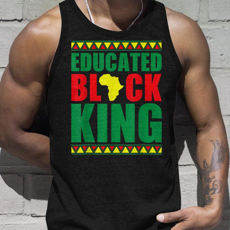 Educated Black King African American Melanin Black History Unisex Tank Top Gifts for Him
