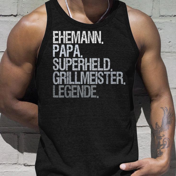 Ehemann Papa Grillmeister Tank Top Geschenke für Ihn