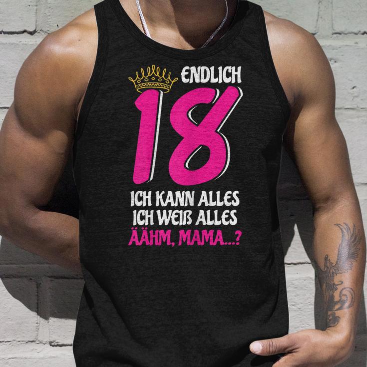 Endlich 18 Unisex TankTop für Damen, Lustiges Volljährig Mädchen Geburtstagsshirt Geschenke für Ihn