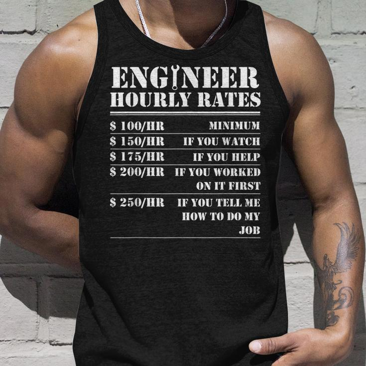 Engineer Hourly Rate Engineering Mechanical Civil Tank Top Gifts for Him