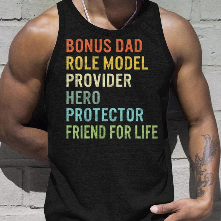 Fathers Day Bonus Provider Dad Friend For Life Hero Step Dad Unisex Tank Top Gifts for Him