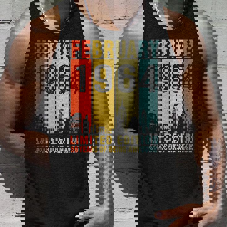 February 1964 59 Years Of Being Awesome Vintage Unisex Tank Top Gifts for Him