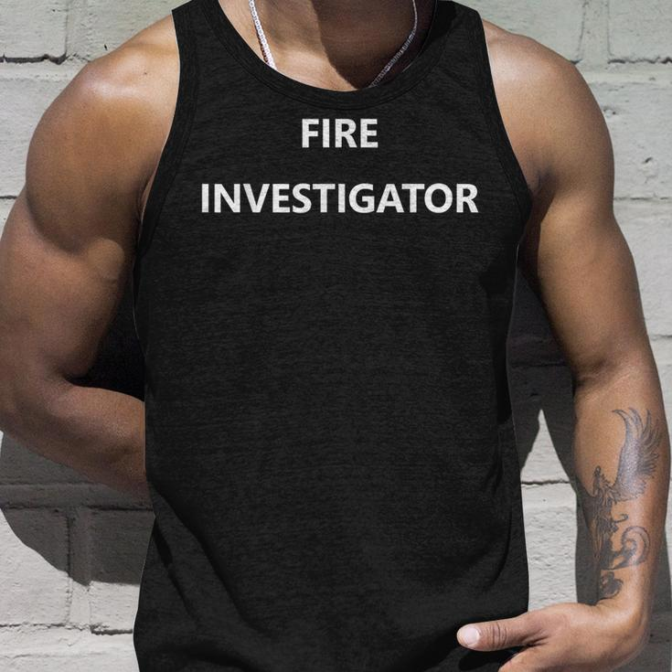 Fire Investigator Marshall Job Firefighter Fighter Career Unisex Tank Top Gifts for Him