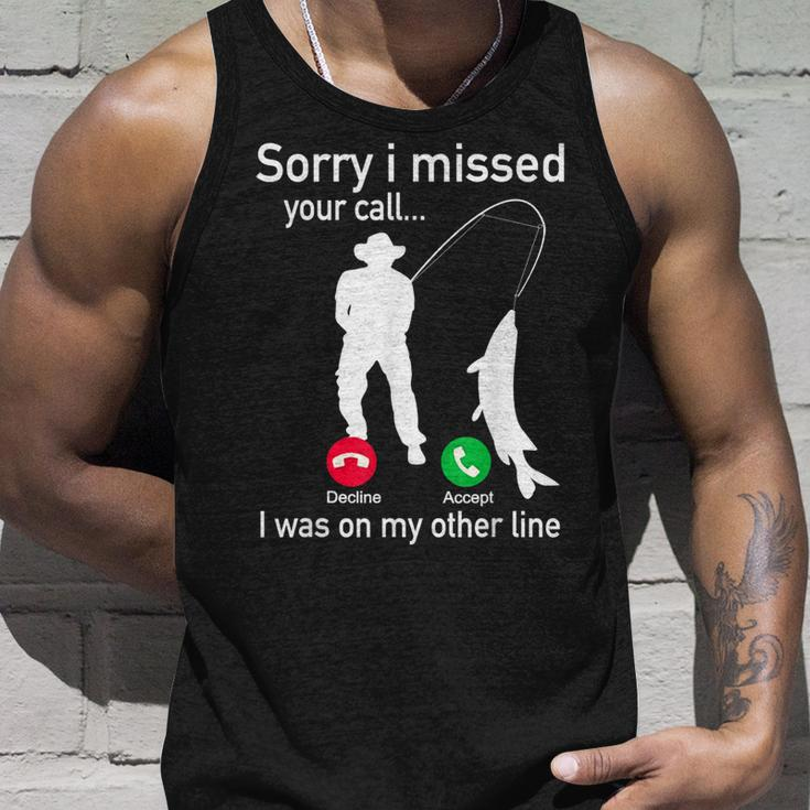 Fishing Phone Call With Fishing Line Fish Fisherman Tank Top Gifts for Him
