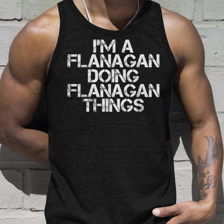 Flanagan Funny Surname Family Tree Birthday Reunion Gift Unisex Tank Top Gifts for Him