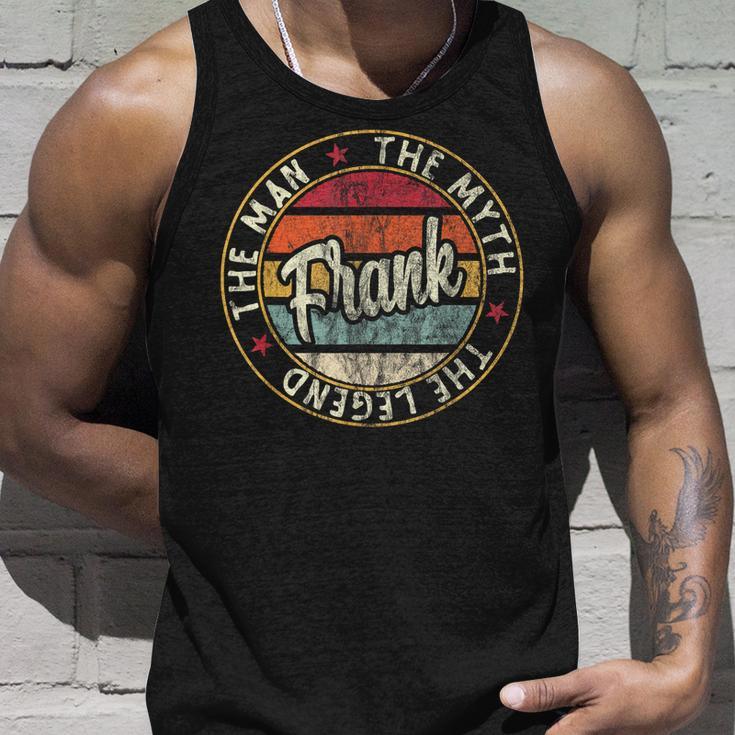 Mens Frank The Man The Myth The Legend First Name Dad Tank Top Gifts for Him