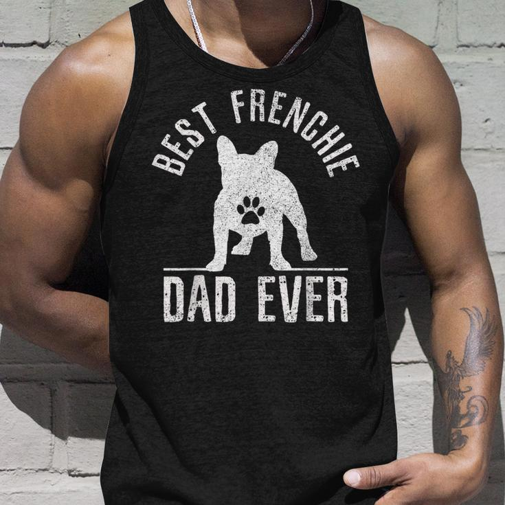 French Bulldog Best Frenchie Dad Ever Dog Paw Tank Top Gifts for Him