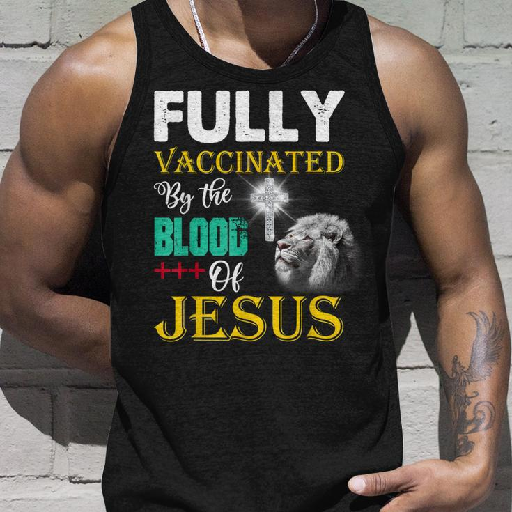 Fully Vaccinated By The Blood Of Jesus Christian Lion God Unisex Tank Top Gifts for Him