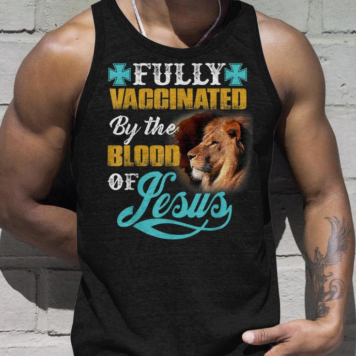 Fully Vaccinated By The Blood Of Jesus Lion Christian V2 Unisex Tank Top Gifts for Him