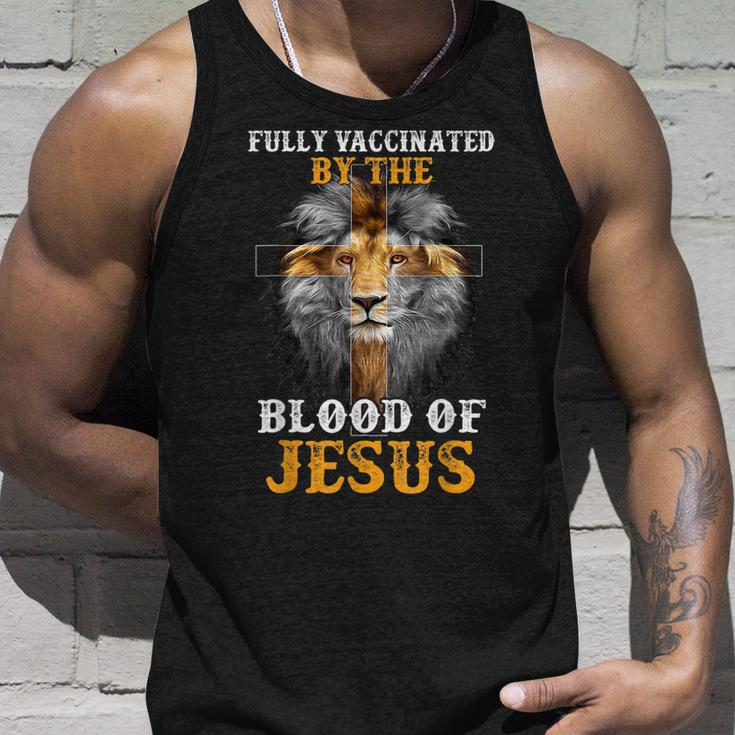 Fully Vaccinated By The Blood Of Jesus Lion God Christian V5 Unisex Tank Top Gifts for Him