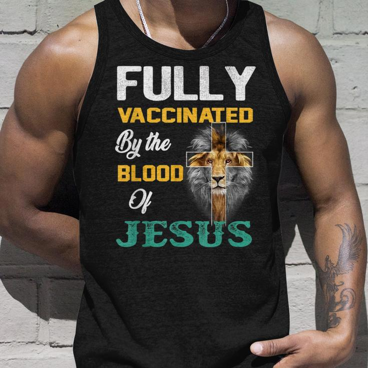 Fully Vaccinated By The Blood Of Jesus Lion God Christian V6 Unisex Tank Top Gifts for Him