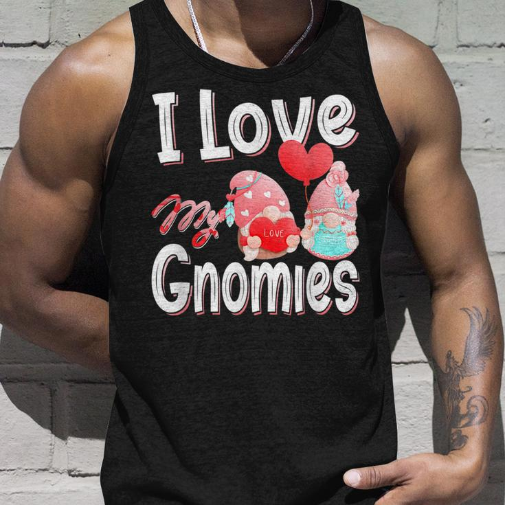 Funny Cute I Love My Gnomies Gnomes & Hearts Valentines Day Unisex Tank Top Gifts for Him