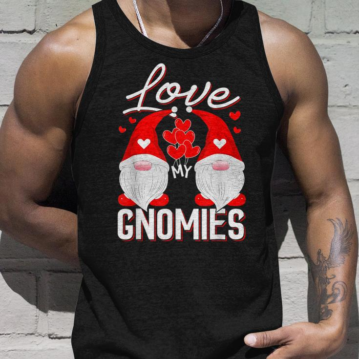 Funny Cute Love My Gnomies Gnomes & Hearts Valentines Day Unisex Tank Top Gifts for Him